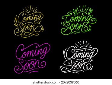 Coming Soon Lettering Hand drawn. for banner, print, flyer,promotion