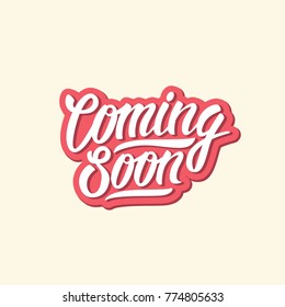 Coming Soon lettering text