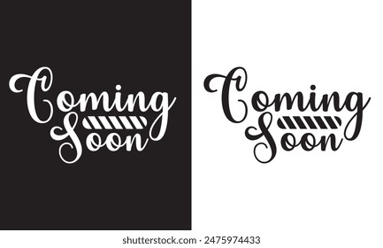 Coming soon loading icon isolated on white and black background. EPS 10