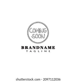 coming soon logo icon design template black modern isolated vector illustration