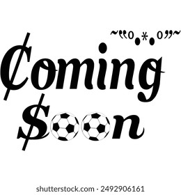 Coming Soon logo, text, design, cutfiles, clipart Instant Download - Football, Soccer Coming Soon