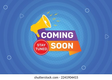 Coming soon with megaphone design