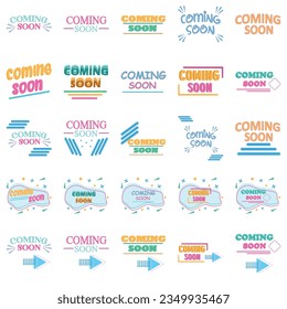 Coming soon with megaphone design. Vector illustration on yellow background