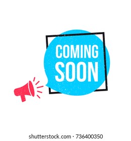 Coming Soon Megaphone Label