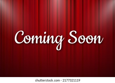 Coming Soon. Old cinema, theater movie round promotion announcement screen