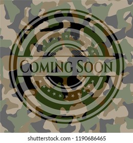 Coming Soon on camouflage texture