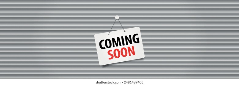 Coming soon on door sign