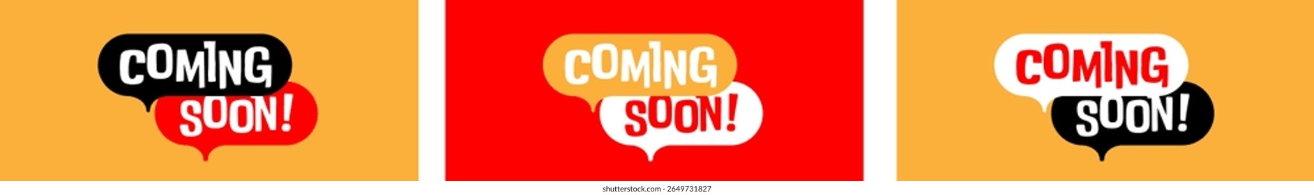 Coming soon on speech bubble