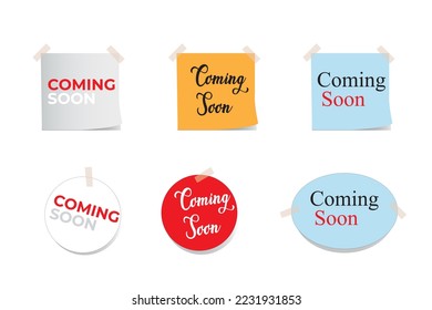 Coming soon on white background