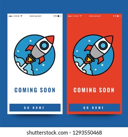 Coming Soon Page Design App Interface for Smart