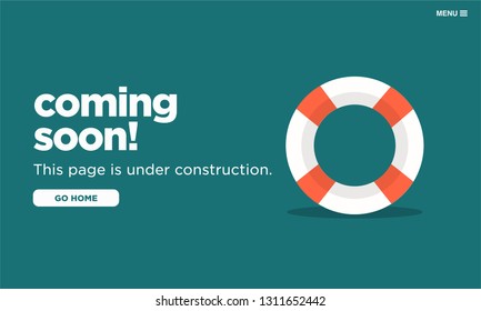 Coming Soon Page Lifebuoy Illustration UX and UI