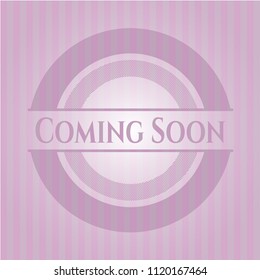 Coming Soon pink emblem