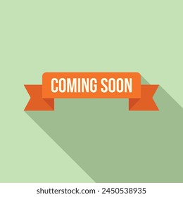 Coming soon post icon flat vector. Online add. Time seal post