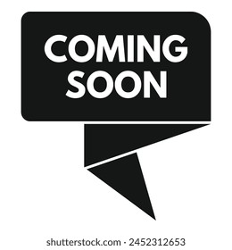 Coming soon post icon simple vector. Business brand new. Product button