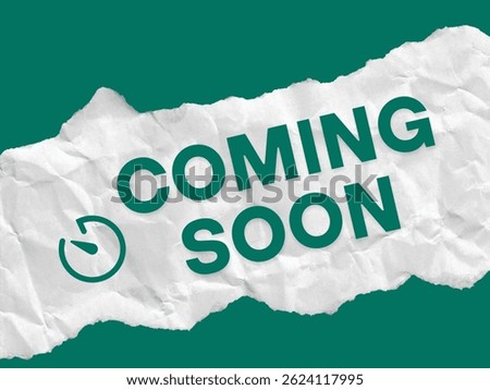 coming soon poster with green background