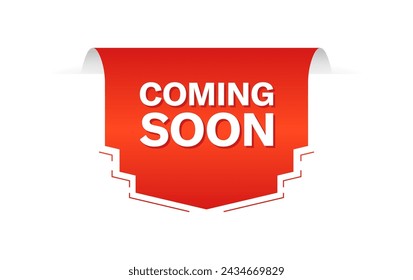 Coming soon poster icon. Flat style. Vector icon