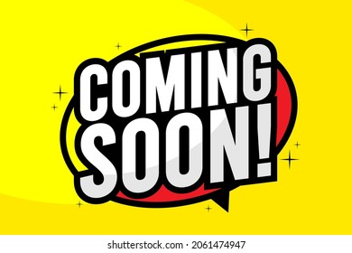 coming soon poster with yellow background