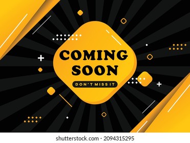 coming soon promo background Free Vector