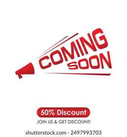 Coming Soon promotion banner design template. Vector illustration