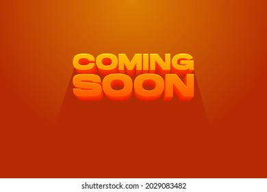 Coming Soon, Promotional Banner of Coming Soon in 3d text