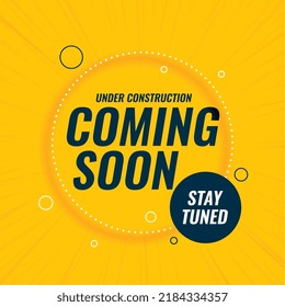 Coming Soon Promotional Yellow Background