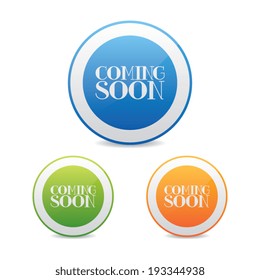 Coming Soon Round Labels