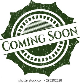Coming Soon rubber grunge seal