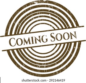 Coming Soon rubber grunge stamp