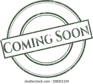 Coming Soon rubber grunge texture stamp