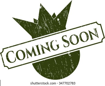 Coming Soon rubber grunge texture seal