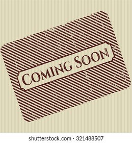 Coming Soon rubber seal with grunge texture