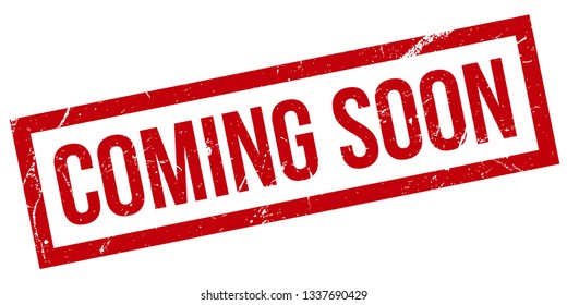 Coming Soon rubber stamp. Red Coming Soon rubber grunge stamp vector illustration - Vector