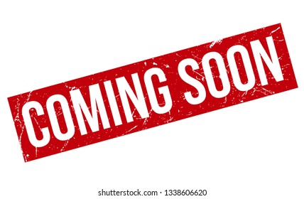 Coming Soon rubber stamp. Red Coming Soon rubber grunge stamp vector illustration - Vector
