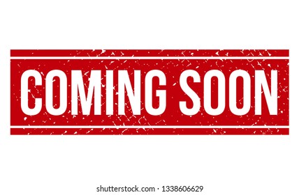 Coming Soon rubber stamp. Red Coming Soon rubber grunge stamp vector illustration - Vector