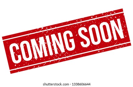 Coming Soon rubber stamp. Red Coming Soon rubber grunge stamp vector illustration - Vector