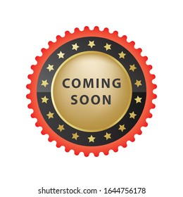 Coming soon rubber stamp sign