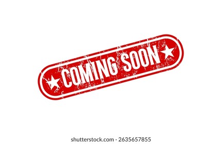  coming soon rubber stamp — vector illustration