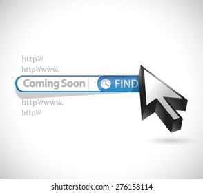 coming soon search bar sign concept illustration design over white