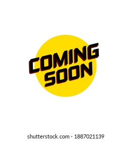 próxima frase logo ilustración vector sobre fondo de círculo amarillo.
