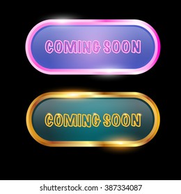Coming soon sign button
