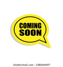 coming soon sign, emblem, label, badge,sticker. coming soon speech bubble. coming soon tag. coming soon banner. Designed for your web site design, logo, app, UI 