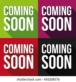 Coming Soon sign flat design