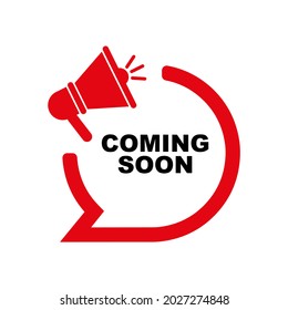 coming soon sign on white background