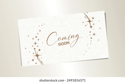 coming soon sign on white background