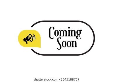 coming soon sign on white background