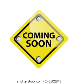 Coming soon sign, vector illustration
