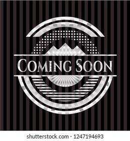 Coming Soon silvery shiny badge