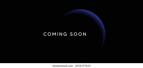 coming soon space blue light coming on earth vector poster