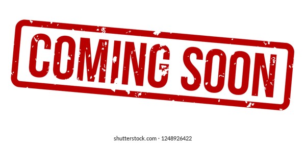 coming soon square grunge red stamp badge