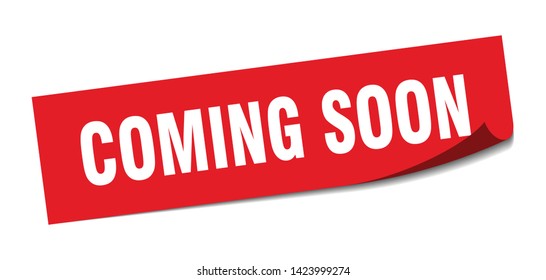 Coming Soon Square Sticker. Coming Soon Sign. Coming Soon Banner